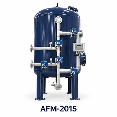 Aqualine Epoksi Boyalı AFM 2015 ST-37 Tanklı Yüzey Borulamalı AS-FE-MİN Filtre Sistemi - 1