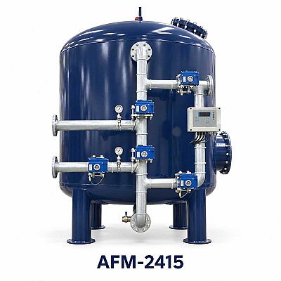 Aqualine Epoksi Boyalı AFM 2415 ST-37 Tanklı Yüzey Borulamalı AS-FE-MİN Filtre Sistemi - Aqualine 