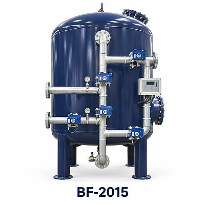 Aqualine Epoksi Boyalı BF-2015 ST-37 Tanklı Yüzey Borulamalı BİRM Filtre Sistemi - 1
