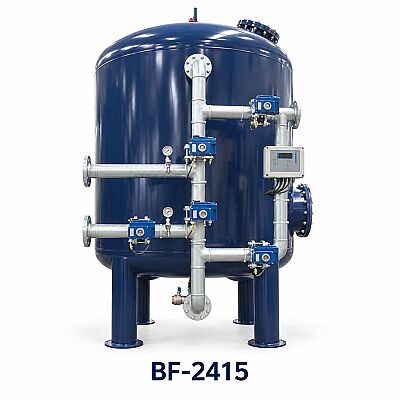Aqualine Epoksi Boyalı BF-2415 ST-37 Tanklı Yüzey Borulamalı BİRM Filtre Sistemi - 1