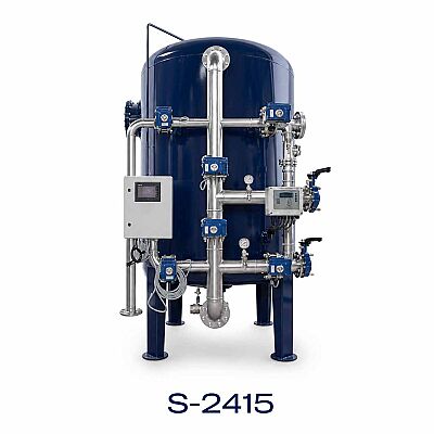 Aqualine Epoksi Boyalı S-2415 ST-37 Tanklı Yüzey Borulamalı Single Yumuşatma Sistemi - 1