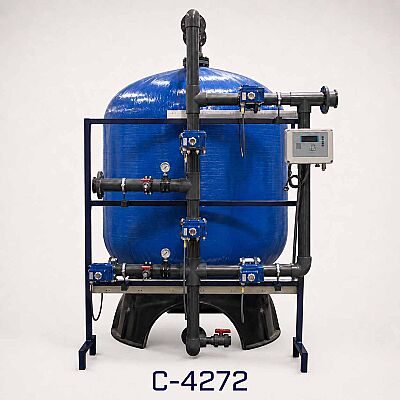 Aqualine FRP Tanklı C-4272 Yüzey Borulamalı Aktif Karbon Filtre Sistemi - 1
