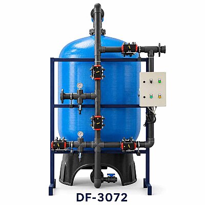 Aqualine FRP Tanklı DF-3072 MV Yüzey Borulamalı ve Manuel Valfli DOLOMİT Filtre Sistemi - Aqualine 