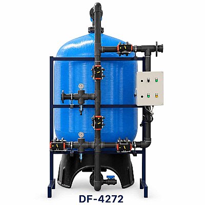 Aqualine FRP Tanklı DF-4272 MV Yüzey Borulamalı ve Manuel Valfli DOLOMİT Filtre Sistemi - Aqualine 