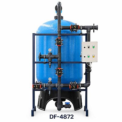 Aqualine FRP Tanklı DF-4872 YB Yüzey Borulamalı ve Manuel Valfli DOLOMİT Filtre Sistemi - 1