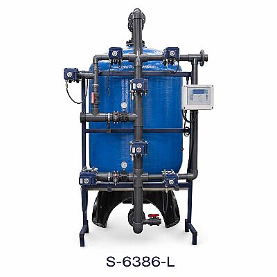Aqualine FRP Tanklı S-6386-L Yüzey Borulamalı Single Yumuşatma Sistemi - 1