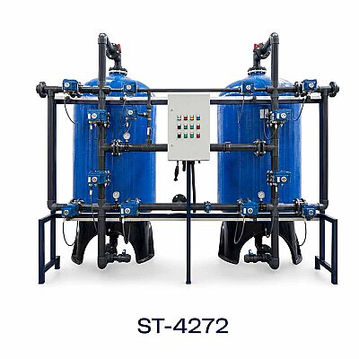 Aqualine FRP Tanklı ST-4272 Yüzey Borulamalı Tandem Yumuşatma Sistemi - 1