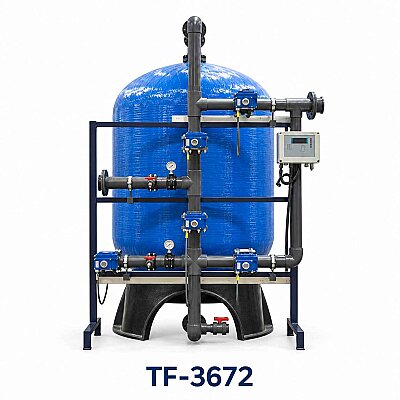 Aqualine FRP Tanklı Yüzey Borulamalı TF-3672 Turbidex Filtre Sistemi - Aqualine 