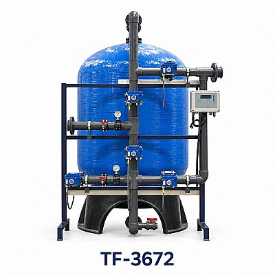 Aqualine FRP Tanklı Yüzey Borulamalı TF-3672 Turbidex Filtre Sistemi - 1