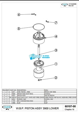 Fleck FL25712 3900 Alt Piston NBP FI60107-10 - 3