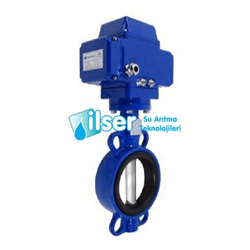 HFT 220 V Elektrik Aktüatörlü Wafer Tip Kelebek Vana DN 200 - 1