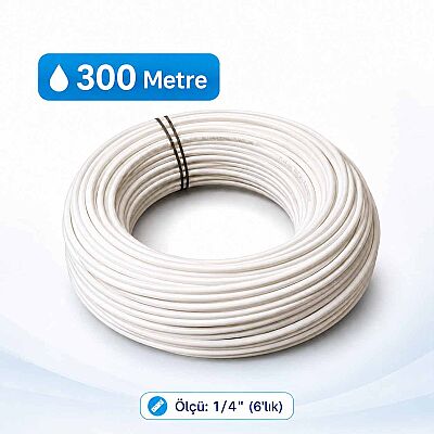 Tezgah Altı 6'lık 1/4 Hortum 300 Metre Beyaz - 1